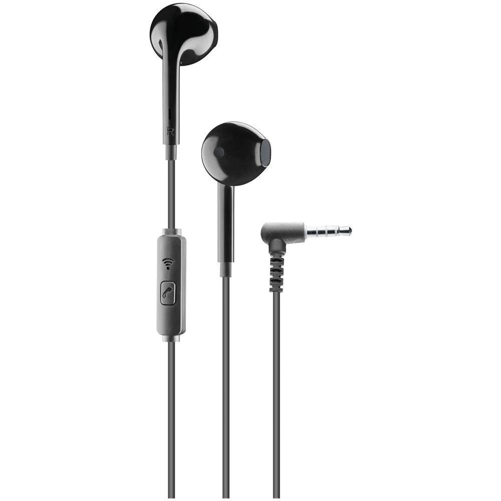 VOICE CAPSULE Auricolari a capsula con microfono, tasto di risposta e connettore Jack 3.5mm Nero - Foto 1