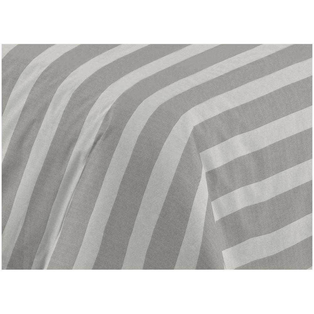 Sacco Copripiumino Piumone Letto In 100% Cotone Made Italy Vari Disegni Rp Piazza 1-2 Riga Larga Grigio - Foto 2