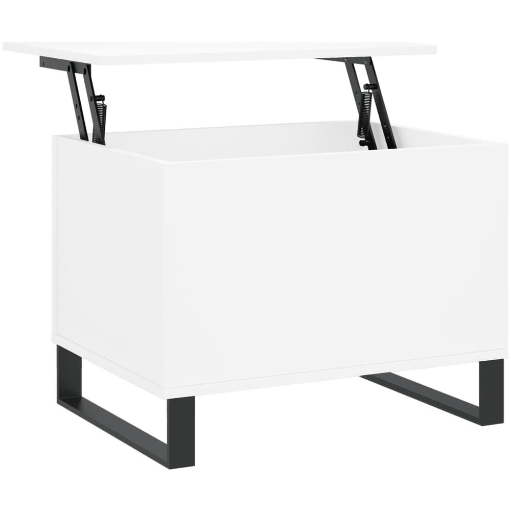 Tavolino Da Salotto Bianco 60x44,5x45 Cm In Legno Multistrato - Foto 2