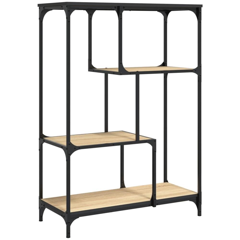 Libreria Rovere Sonoma 81x36x115 Cm Legno Multistrato E Acciaio - Foto 2