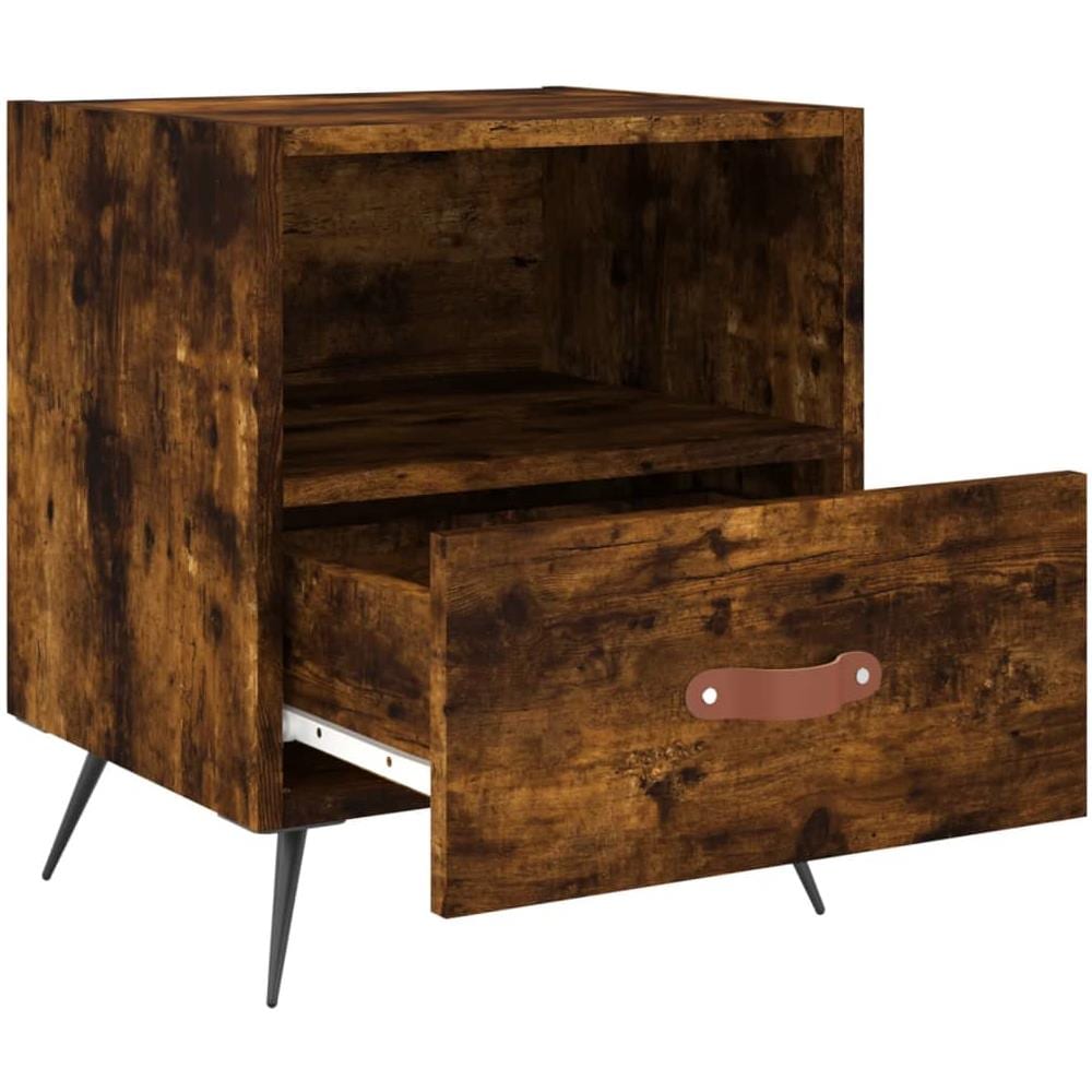 Comodino Rovere Fumo 40x35x47,5 Cm In Legno Multistrato - Foto 3