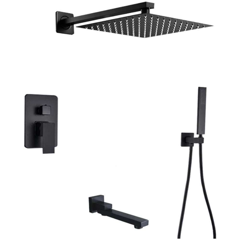 Set miscelatore doccia, Blackswan, tipo M73.42, modello nero opaco, misura 25 cm - Foto 1