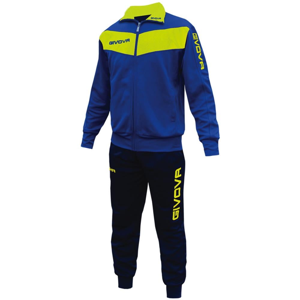 Tuta Visa - Completo Di Giacca A Manica Lunga E Pantalone Di Colore Azzurro / giallo Fluo Taglia S - Foto 1