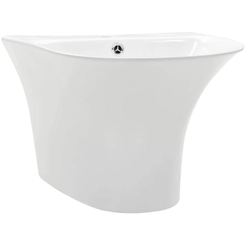 Lavabo A Parete In Ceramica Bianca 470x450x370 Mm - Foto 2