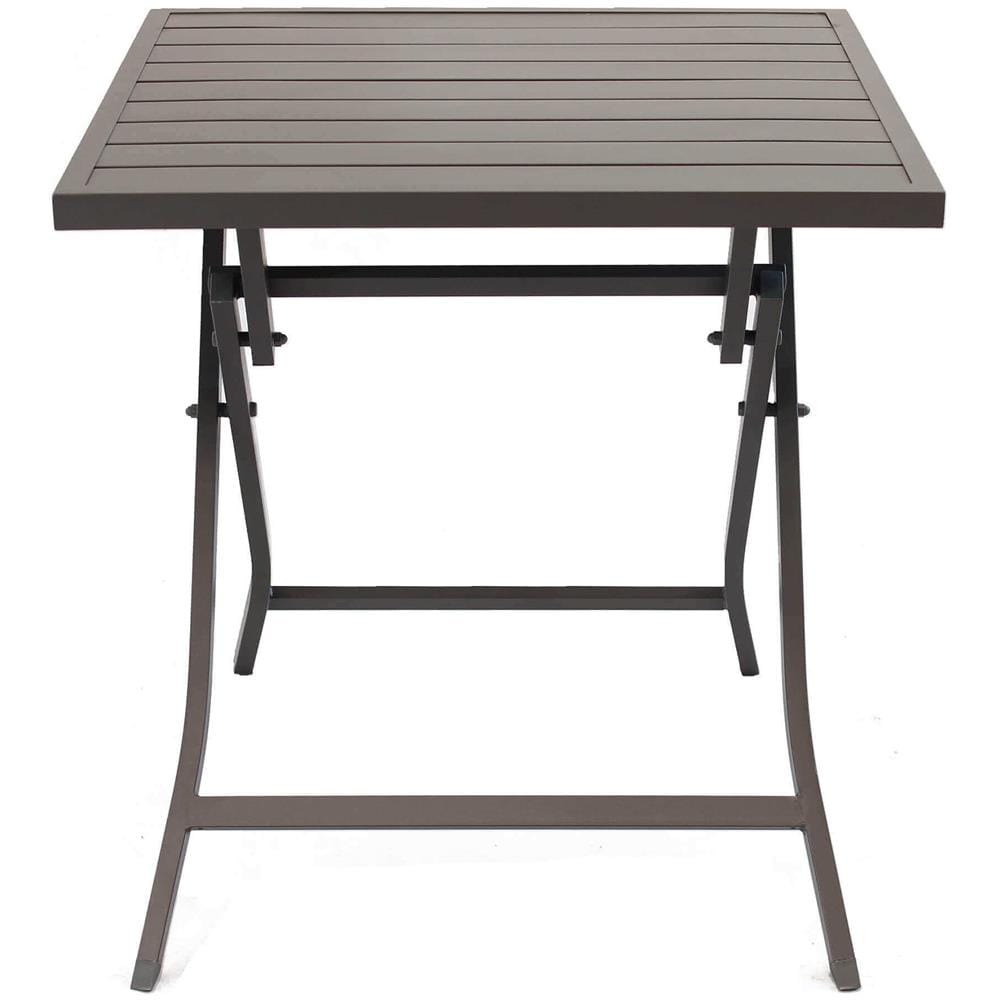 Abelus - Tavolo Da Giardino Quadrato Pieghevole Salvaspazio In Alluminio - Foto 2