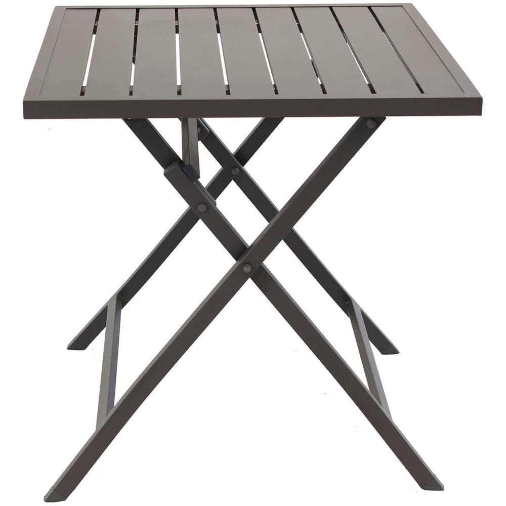 Abelus - Tavolo Da Giardino Quadrato Pieghevole Salvaspazio In Alluminio - Foto 4
