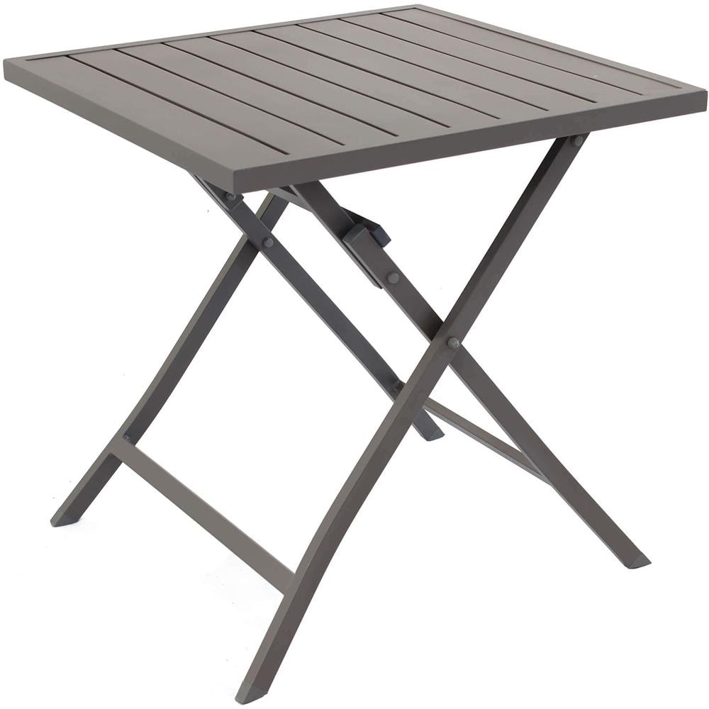 Abelus - Tavolo Da Giardino Quadrato Pieghevole Salvaspazio In Alluminio - Foto 1