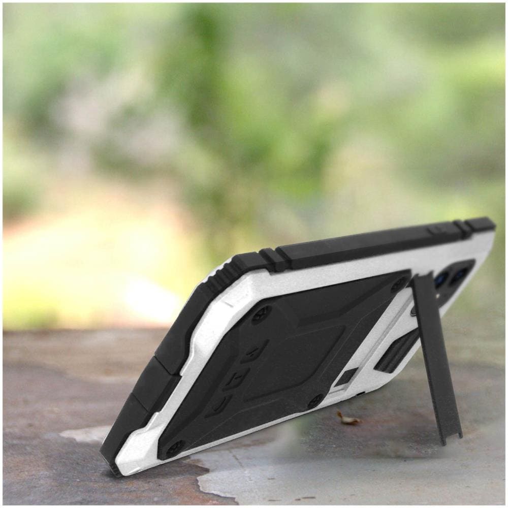 Cover Iphone Serie 11 In Alluminio E Silicone Supporto Video Serie Tank Argento - Foto 5