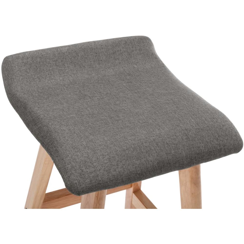 Sedie Da Bar 2 Pz Grigio Scuro In Tessuto - Foto 8