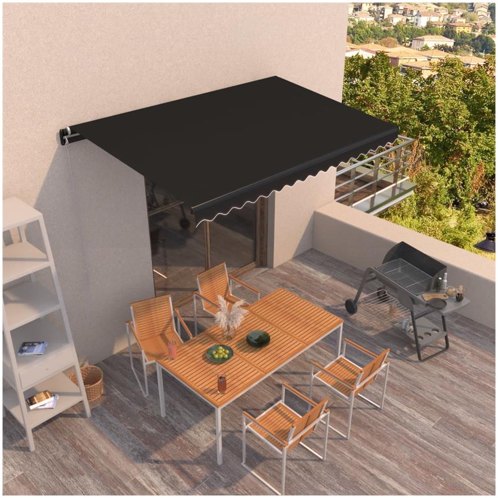 Tenda Da Sole Retrattile Manuale 450x350 Cm Antracite - Foto 1