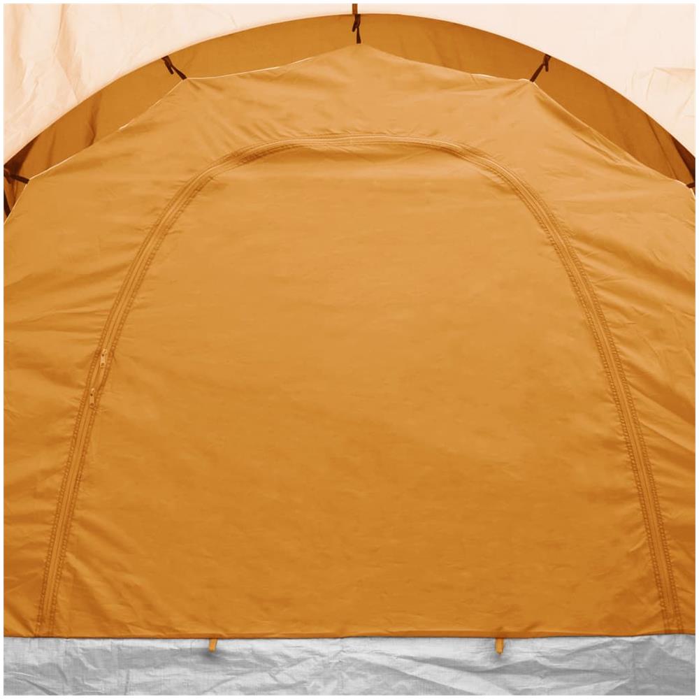 Tenda Da Campeggio Per 6 Persone Grigia E Arancione - Foto 3