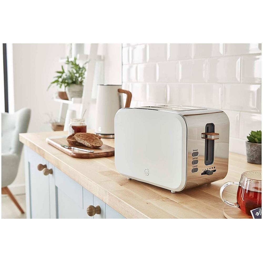 St14610whtneu Tostapane Con Fessura Larga 2 Fette Design Moderne Nordic 900w Bianco - Foto 2