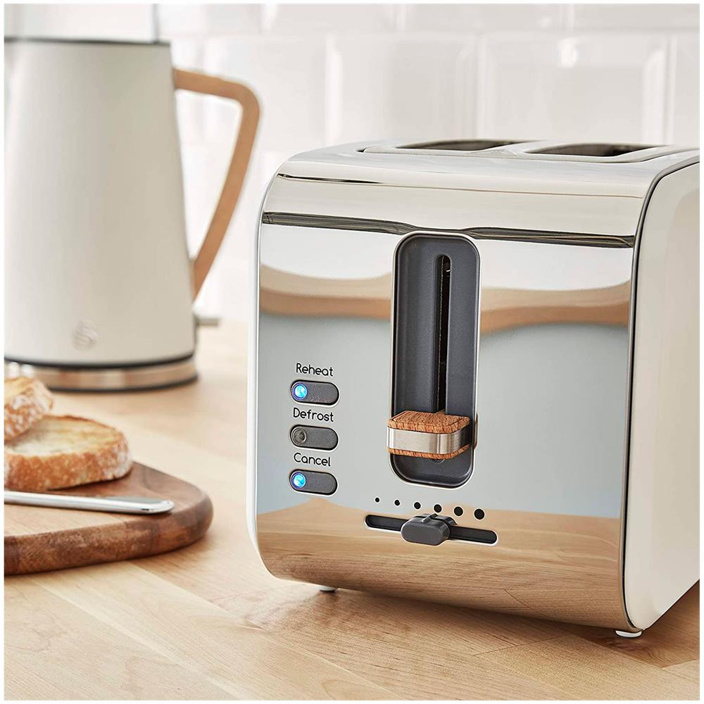 St14610whtneu Tostapane Con Fessura Larga 2 Fette Design Moderne Nordic 900w Bianco - Foto 5