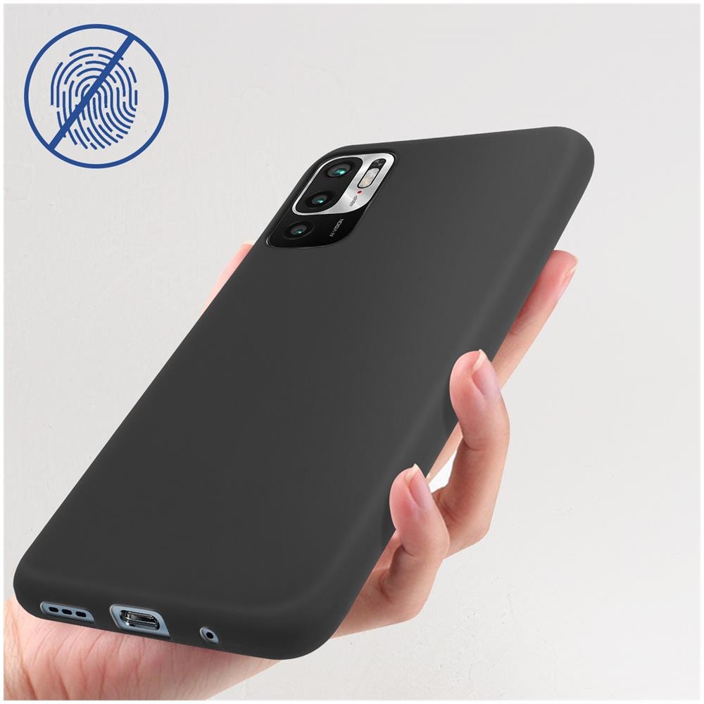 Cover Xiaomi Redmi Note 10 5g / Poco M3 Pro Flessibile Antiurto Opaca Nera - Foto 2