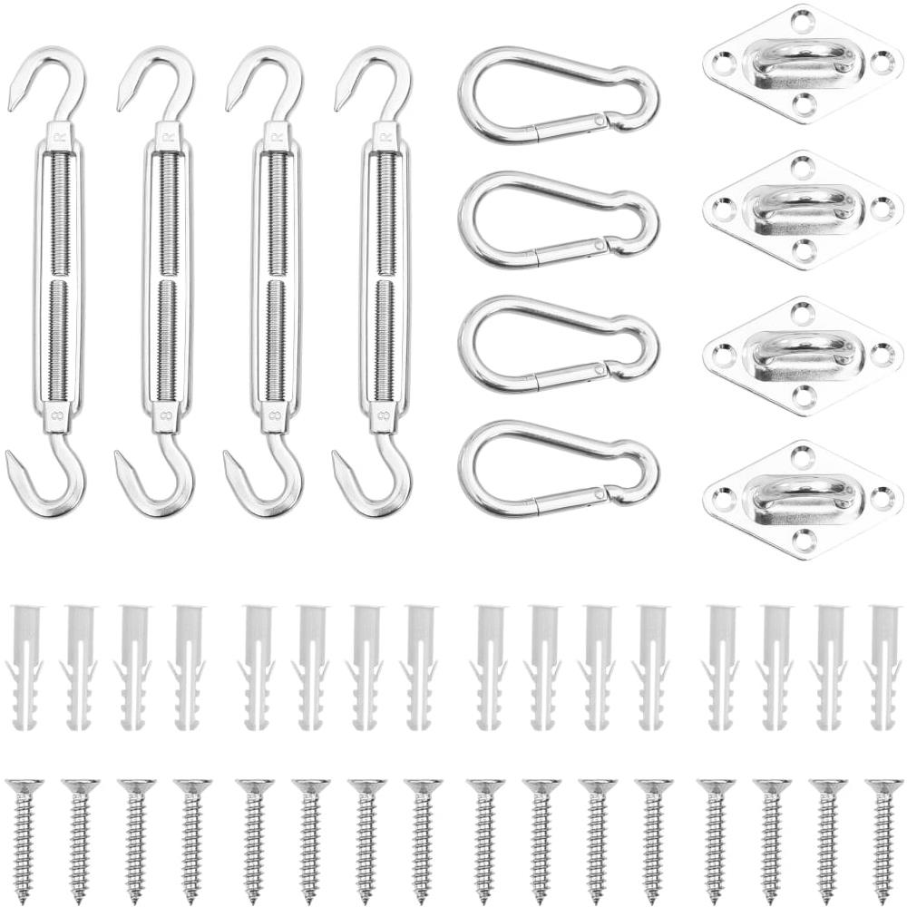 Set Accessori per Vela Parasole 12 pz in Acciaio Inossidabile - Foto 1