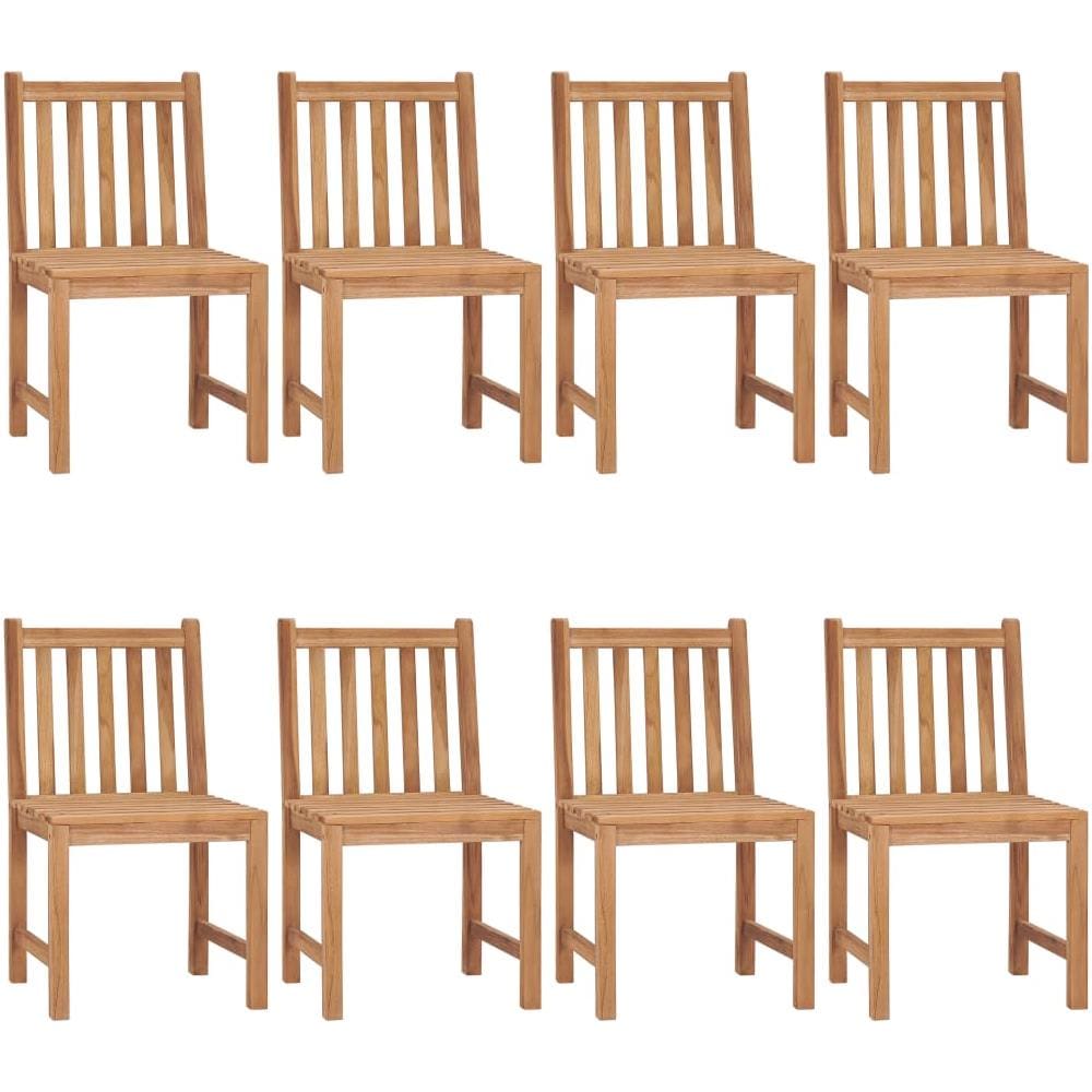 Sedie da Giardino con Cuscini 8 pz in Legno Massello di Teak - Foto 3