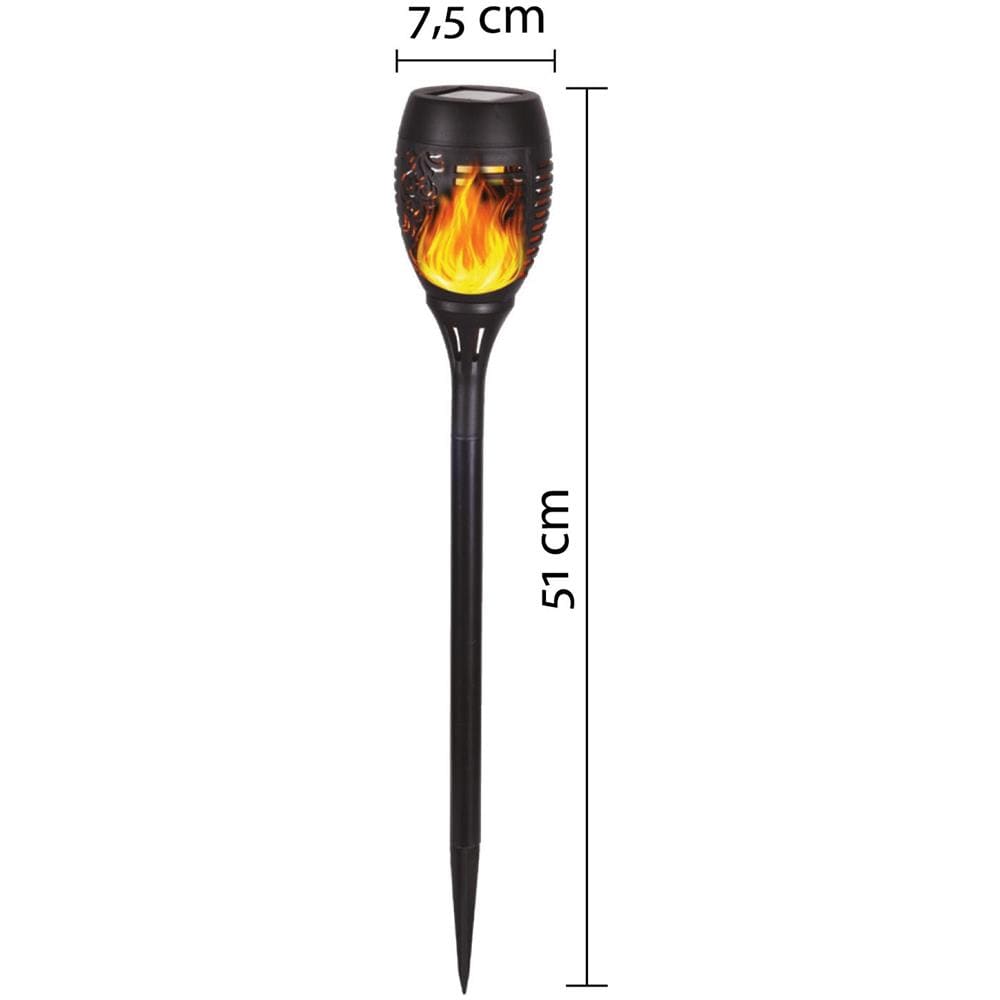 Olympia: Lampada A Ricarica Solare Led Effetto Fiamma, 51 Cm - Foto 1