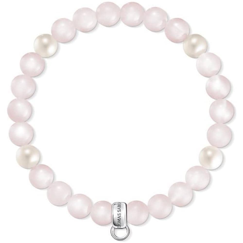 Bracciale E Perla Quarzo Rosa Da Donna Argento 925 X0222-469-9-l165 - Foto 1