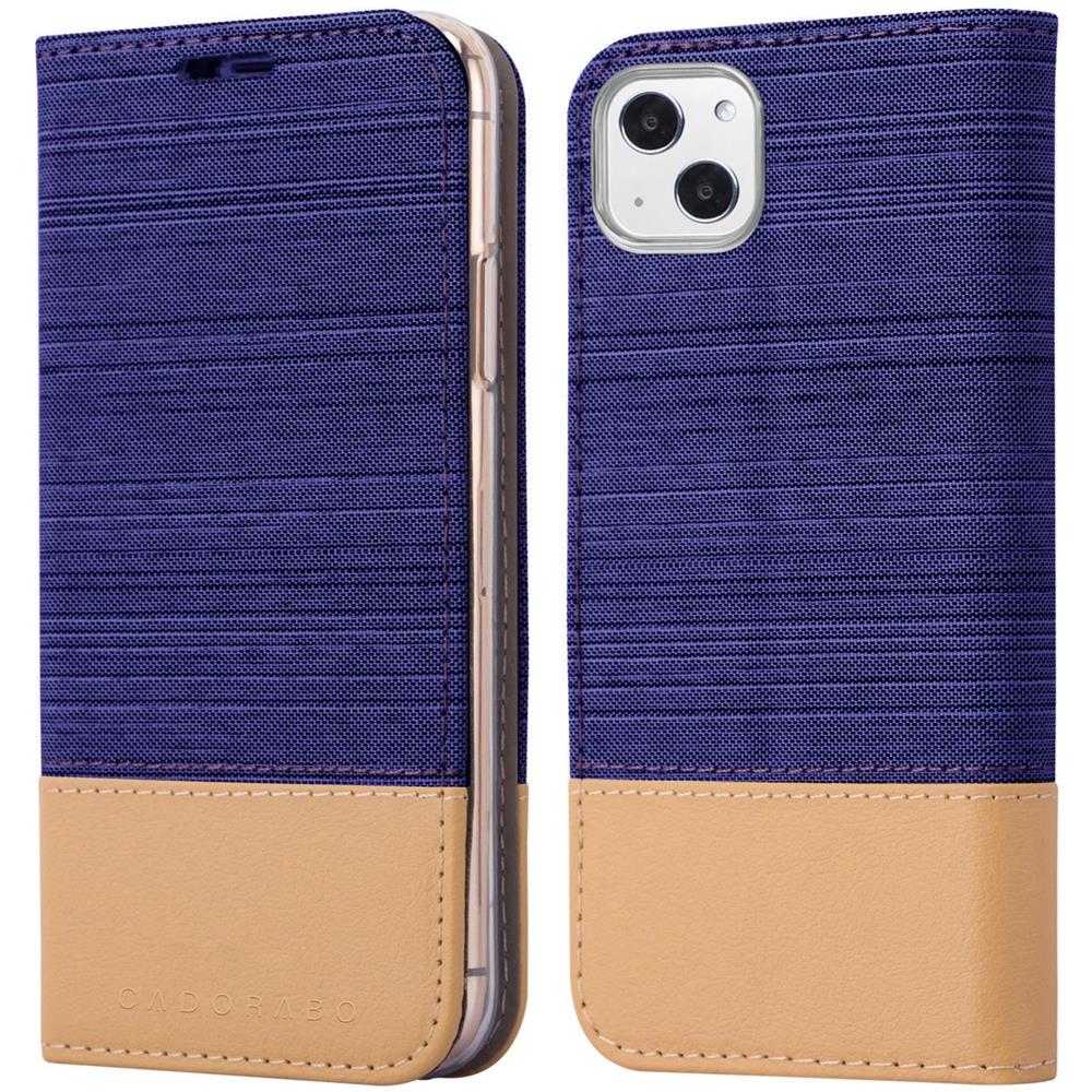 Custodia Compatibile Con Apple Iphone 13 In Blu Scuro Marrone - Coperchio Protettiva Con Chiusura Magnetica, Funzione Stand E Tasca Per Le Carte - Foto 8