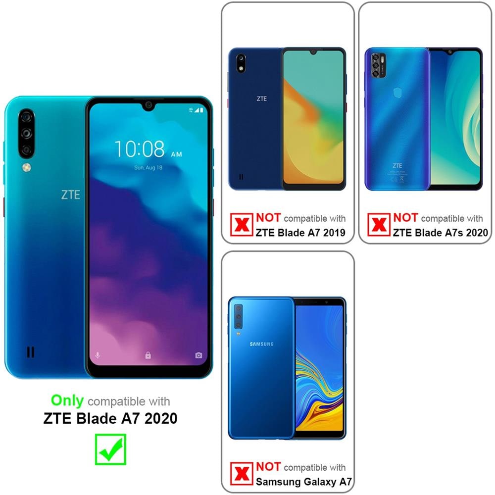 Custodia Compatibile Con Zte Blade A7 2020 In Rosso Mela - Coperchio Protettiva Con Chiusura Magnetica, Funzione Stand E Tasca Per Le Carte - Foto 2