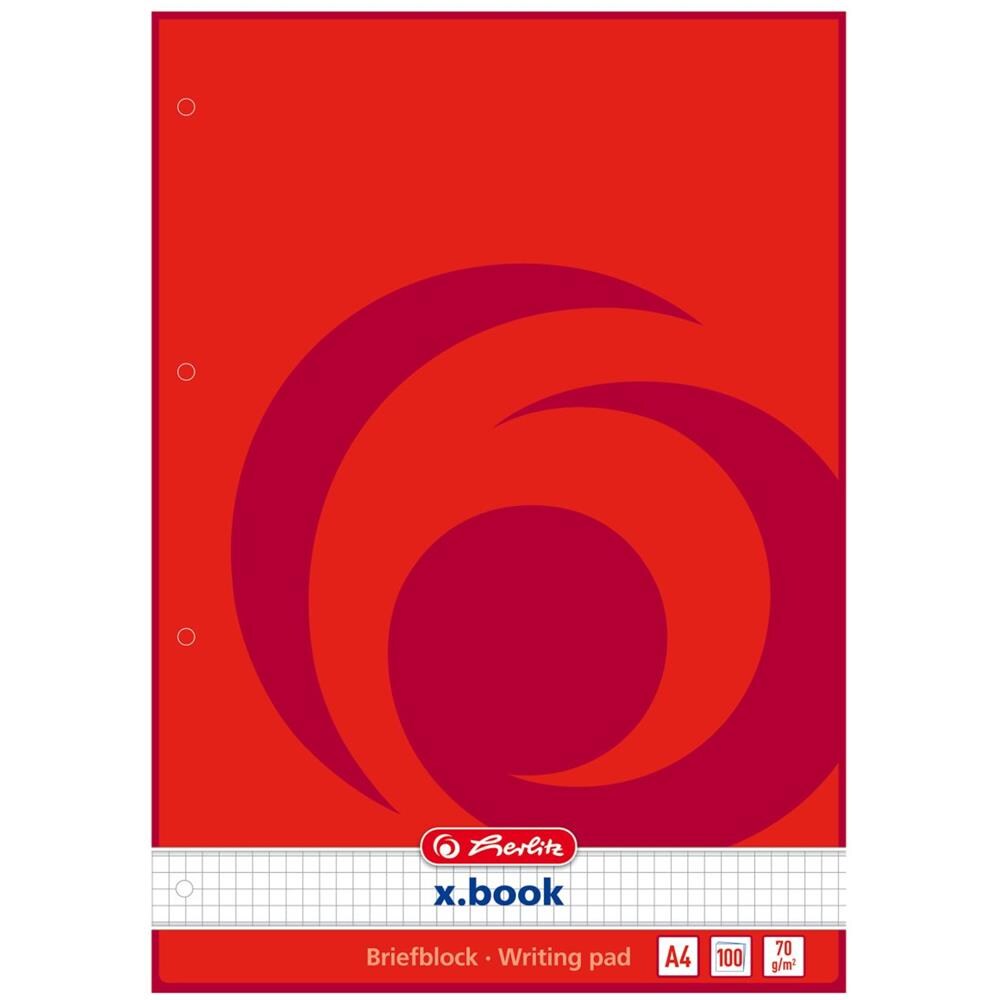 733436 Quaderno Per Scrivere A4 100 Fogli Rosso, Bianco - Foto 1