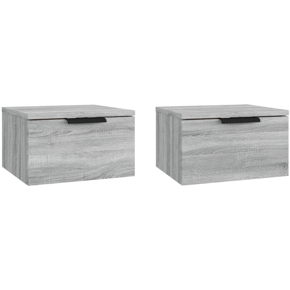 Comodini A Muro 2 Pz Grigio Sonoma 34x30x20 Cm - Foto 2