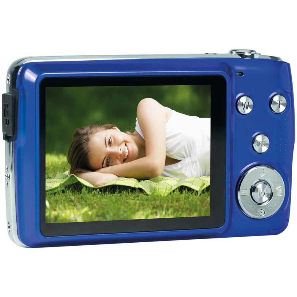 Realishot DC8200 Fotocamera Digitale Compatta 18MP Video Full HD Schermo LCD 2.7'' Zoom Ottico 8X Scheda SD 16GB Colore Blu - Foto 2