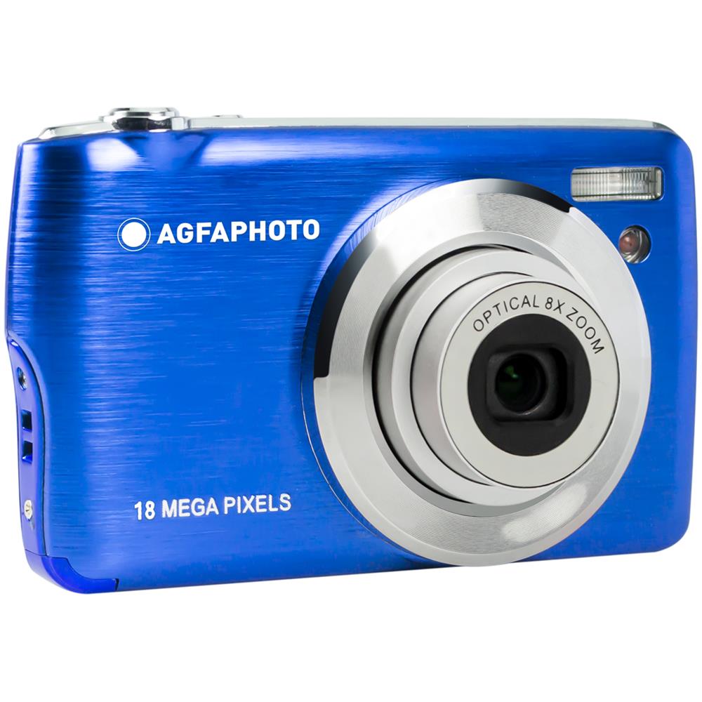Realishot DC8200 Fotocamera Digitale Compatta 18MP Video Full HD Schermo LCD 2.7'' Zoom Ottico 8X Scheda SD 16GB Colore Blu - Foto 1