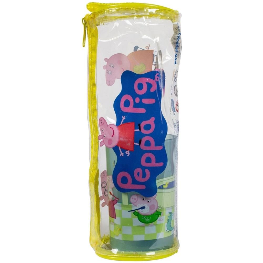 Kit Bicchiere Spazzolino Da Denti - Kit Per Bambini - Peppa Pig, Giallo - Foto 2