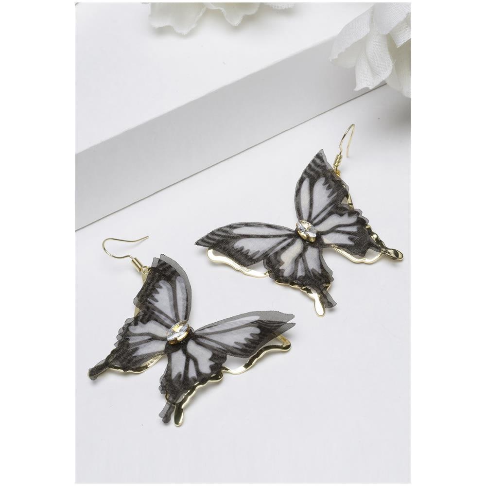 Orecchini a Bottone a Farfalla Neri Carini - Foto 2