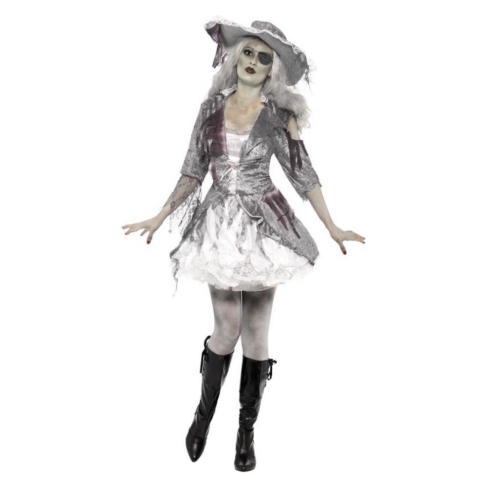 Costume Bianco Da Pirata Fantasma Da Donna Large - Foto 6
