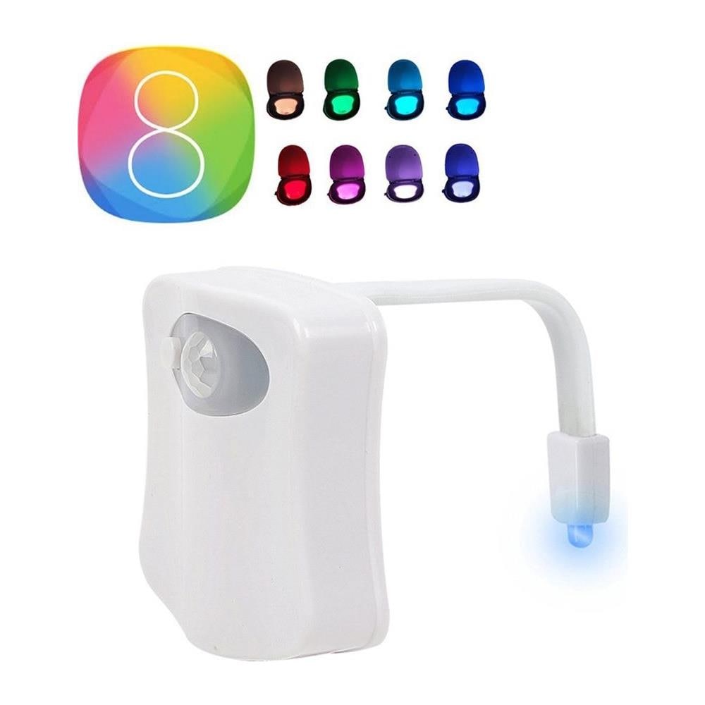 Luce Led Per Water Wc 8 Colori Illuminazione Rgb Bagno + Sensore Crepuscolare - Foto 1