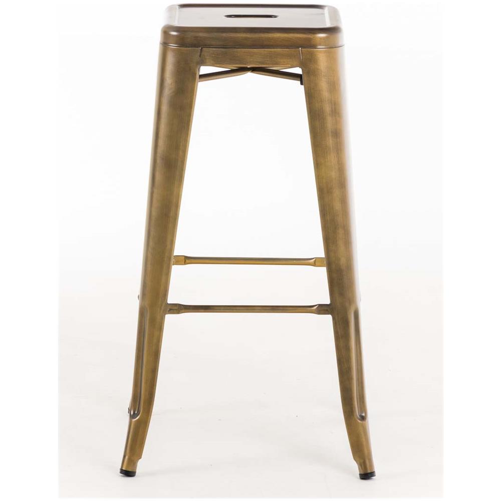 Sgabello Bar Joshua in Metallo I Sgabello Design Industriale E Scandinavian I Sgabello Senza Schienale Impilabile I Sgabello Bancone Alt. 77 CM Oro - Foto 2