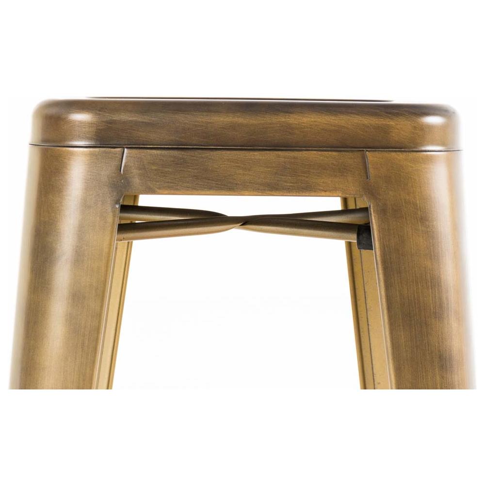 Sgabello Bar Joshua in Metallo I Sgabello Design Industriale E Scandinavian I Sgabello Senza Schienale Impilabile I Sgabello Bancone Alt. 77 CM Oro - Foto 5