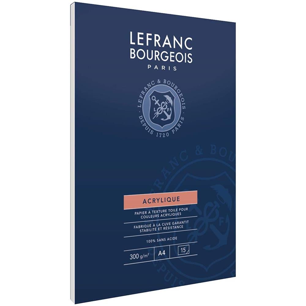 Blocco Carta Per Colori Acrilici - Blocco Incollato Su 1 Lato Da 15 Fogli 300gr / mq. Dimensione A4 - Foto 1