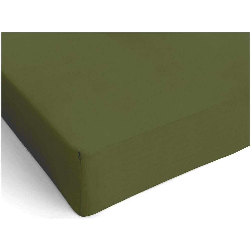 Lenzuolo Sotto Con Angoli In Microfibra - Singolo 89/90 X 190/200 X 25 Cm - Militare - Foto 1
