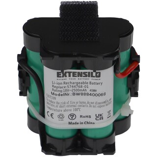 EXTENSILO Batteria Ricaricabile Per Radiocomandi Industriali – Sostituisce HBC BA225001, 2500mAh, 6V, NiMH, Nero