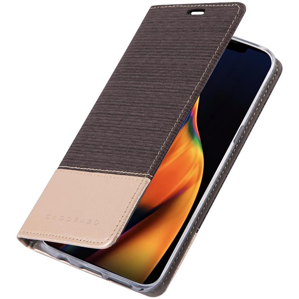 Custodia Compatibile Con Apple Iphone 13 In Antracite Oro - Coperchio Protettiva Con Chiusura Magnetica, Funzione Stand E Tasca Per Le Carte - Foto 1