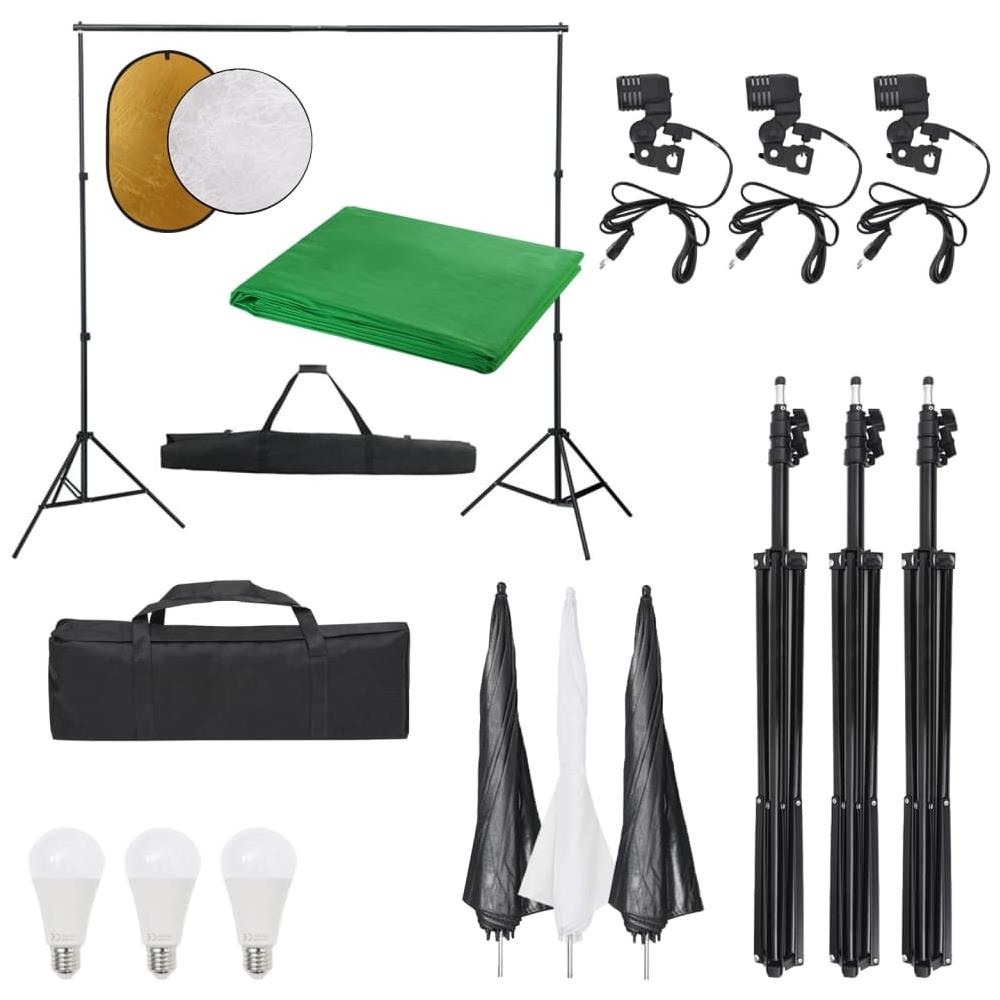 Kit Per Studio Fotografico Con Set Luci, Fondale E Riflettore - Foto 1