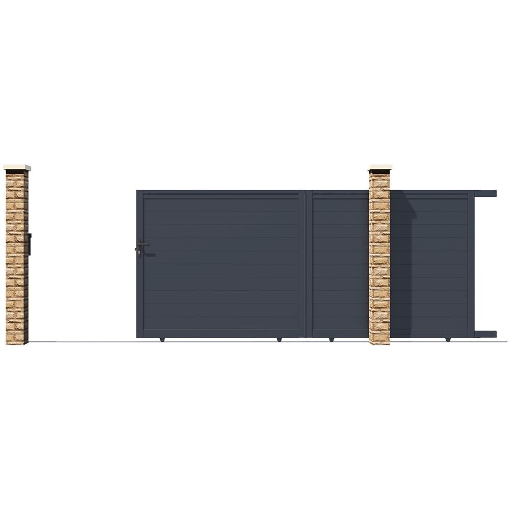 Cancello Scorrevole In Alluminio 3m Eiger 300c160 - Foto 2