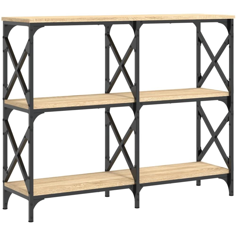 Tavolo Consolle Rovere Sonoma 100x28x80,5 Cm Legno Multistrato - Foto 2