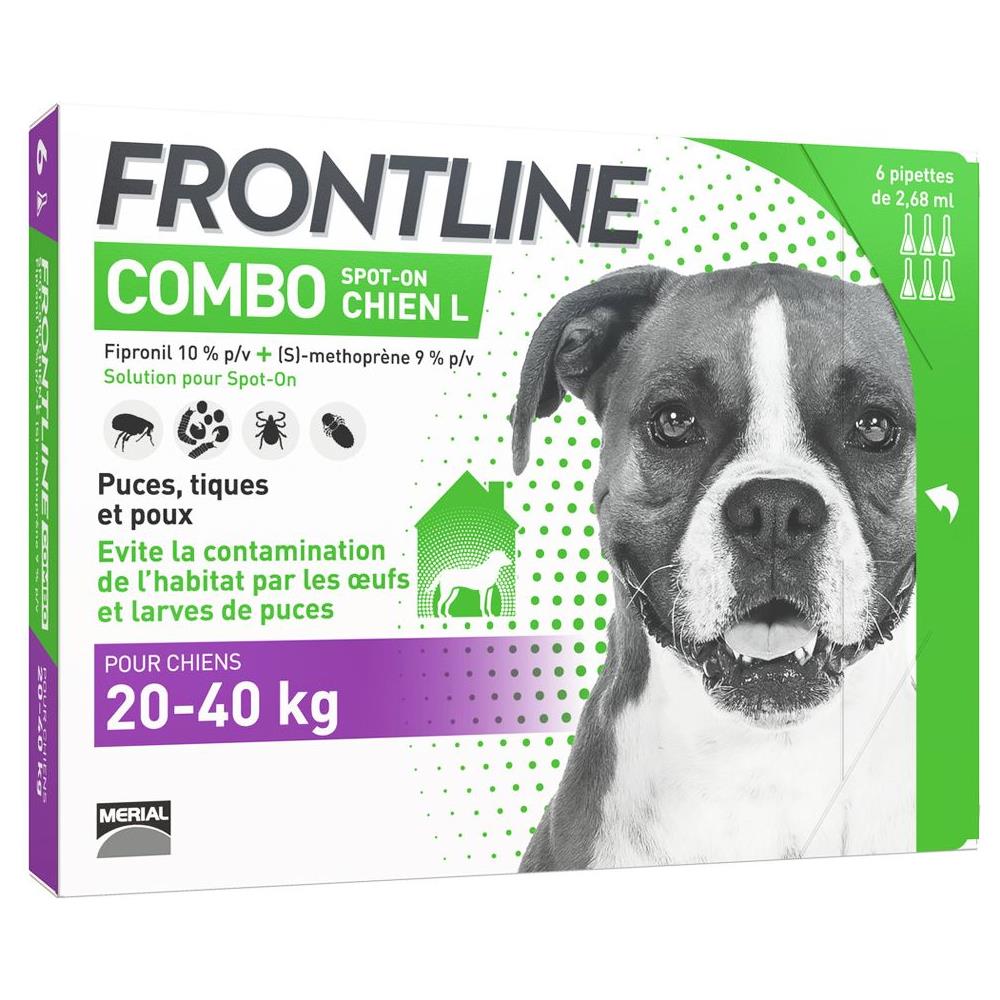 Combo Spot-on Chien L De 20-40kg 6 Pipette De 4,02ml - Foto 1