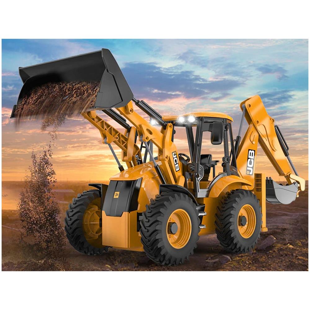 Auto telecomandata RC Escavatore JCB Veicolo Metallo Giallo - Foto 2