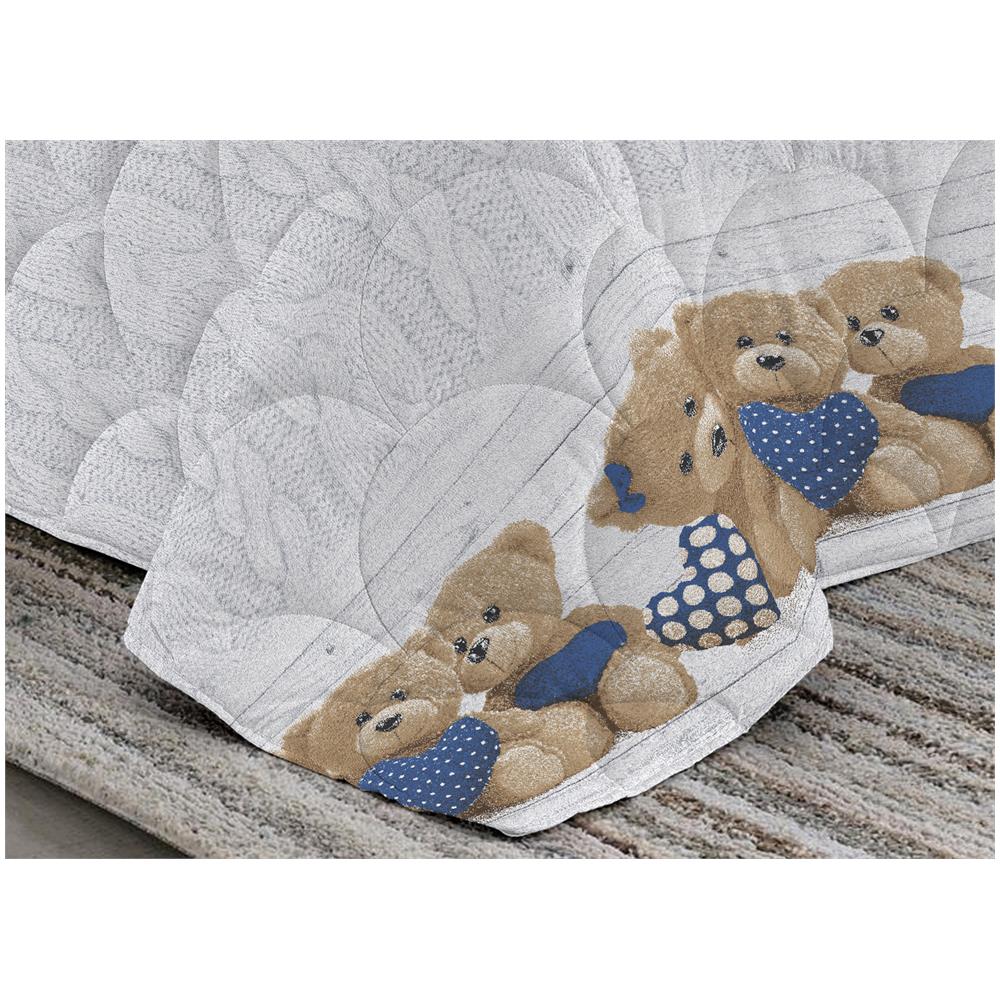 Trapuntino Estivo 100gr mq Disegno Orsetti 2 Piazze Matr.le Blu - Foto 4