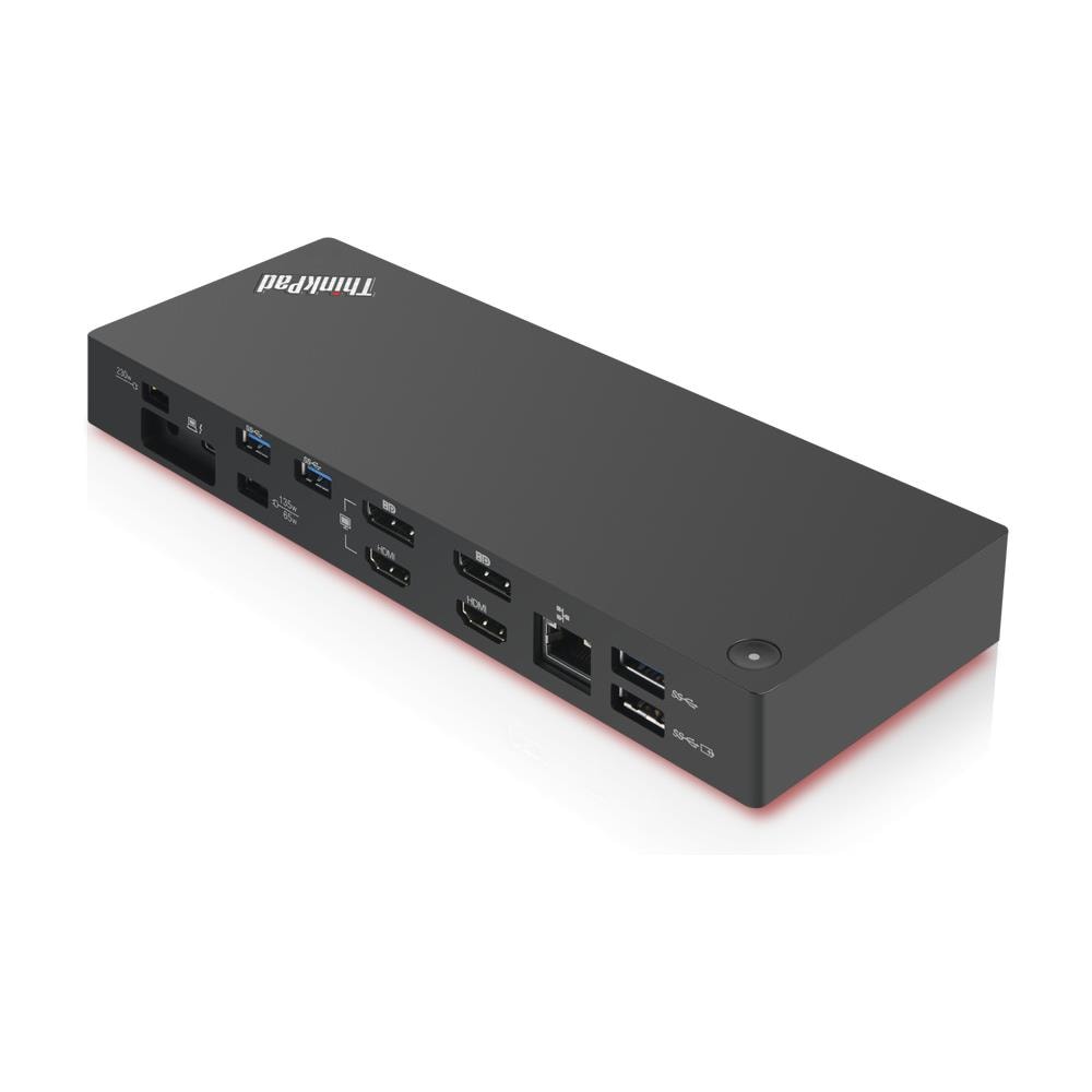 ThinkPad Thunderbolt 3 Dock Gen 2 per Laptop 5x USB-A 3.2 / 2x HDMI / 2x DisplayPort - Nero / Rosso - Foto 2