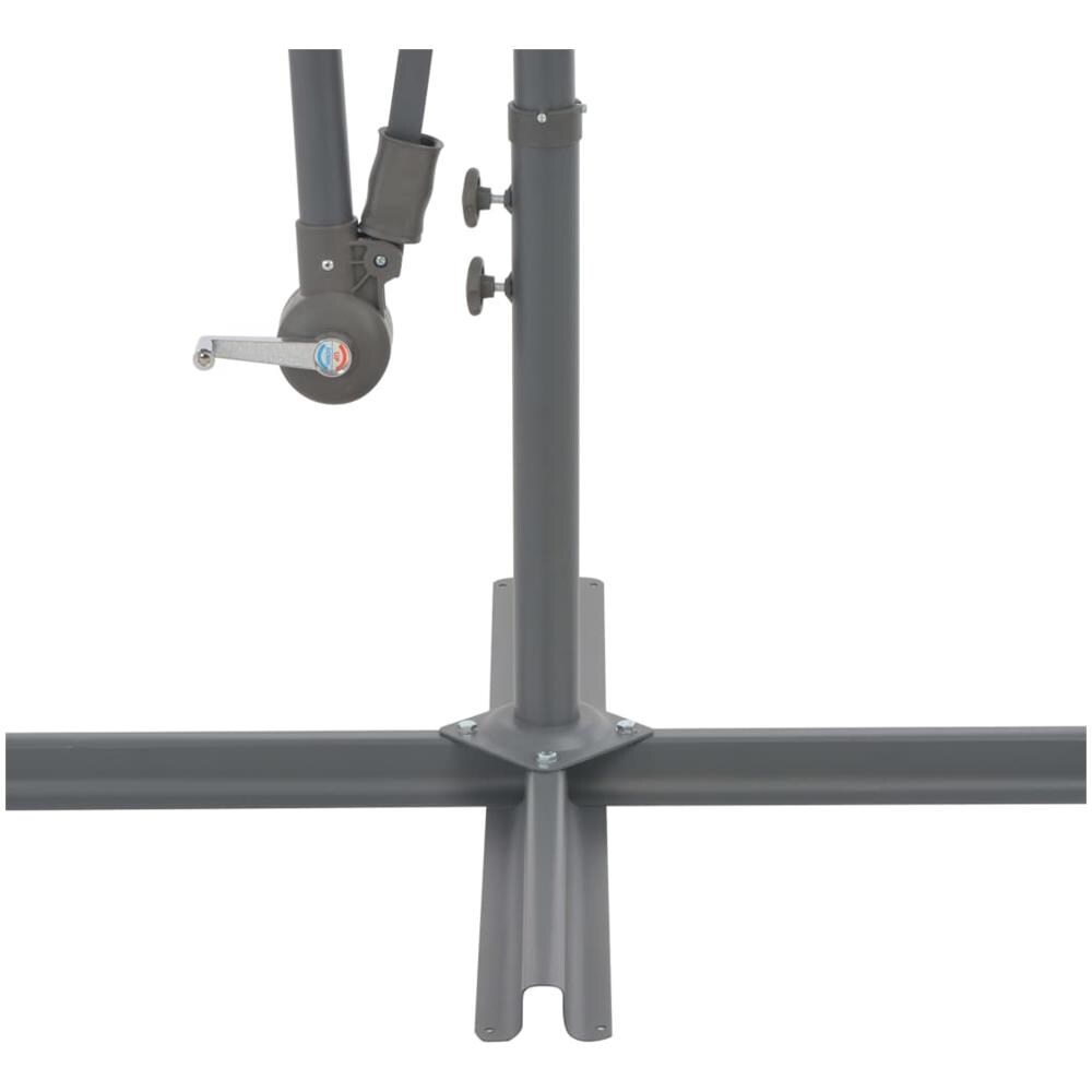 Ombrellone A Sbalzo Con Palo In Alluminio 350 Cm Rosso Bordò - Foto 7