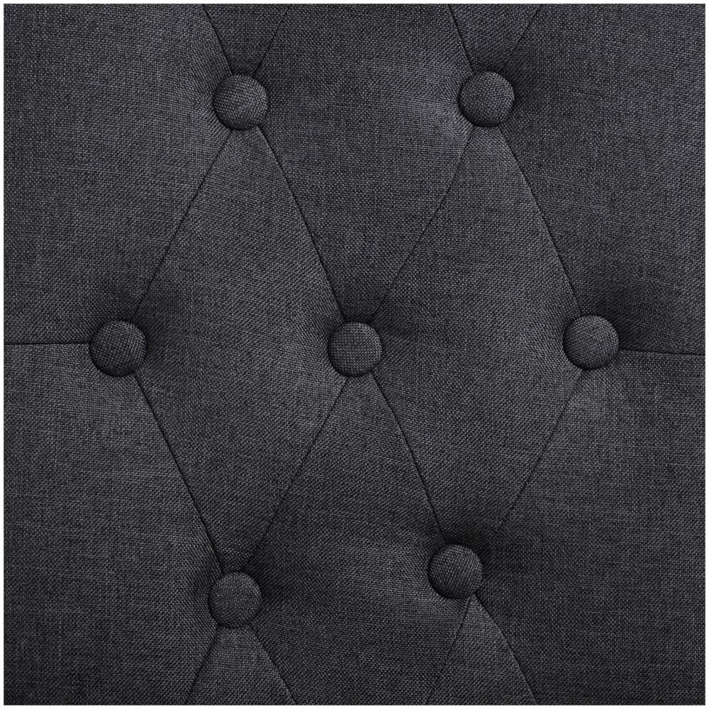 Sedie Da Pranzo 6 Pz Grigio Scuro In Tessuto - Foto 2