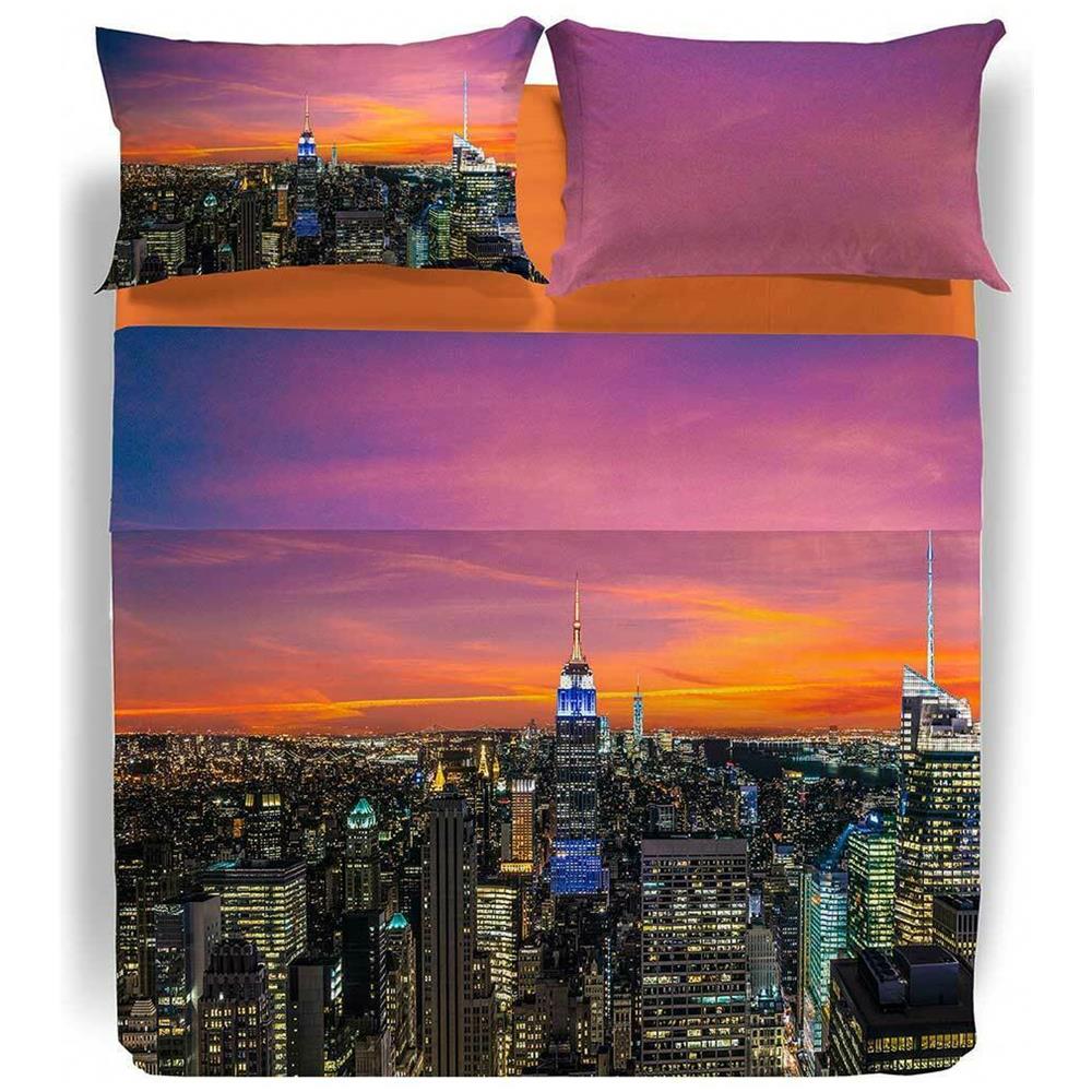 Caleffi Completo Lenzuola Copriletto Ny Sunset Di Caleffi Matrimoniale T942 Eprice Gabel cupido lenzuolo copriletto matrimoniale, fuoco, 250 x 290 cm. eprice