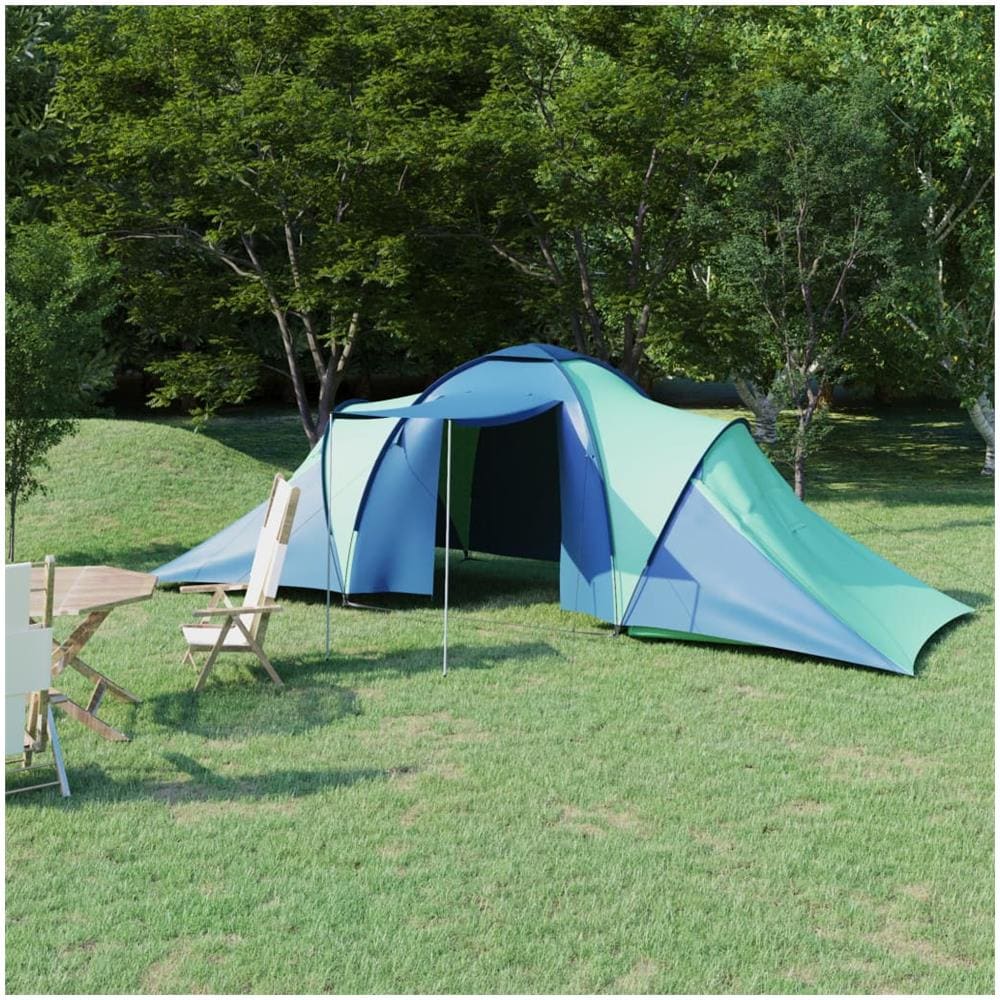 Tenda Da Campeggio Per 6 Persone Blu E Verde - Foto 1