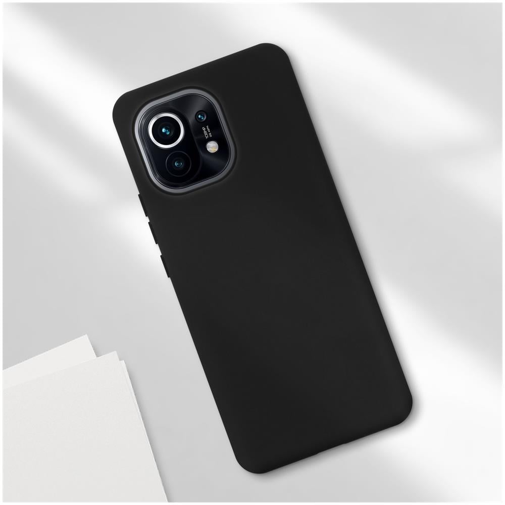 Cover In Silicone Semirigido Per Xiaomi Mi 11 5g Con Finitura Soft Touch Nera - Foto 6